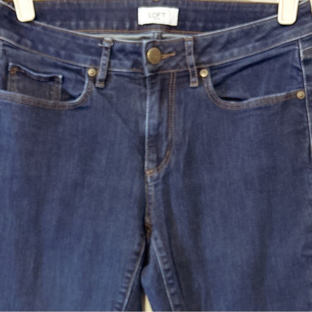 LOFT Outlet Curvy‎ Skinny Dark Wash Jeans Size 6 - Picture 2 of 7